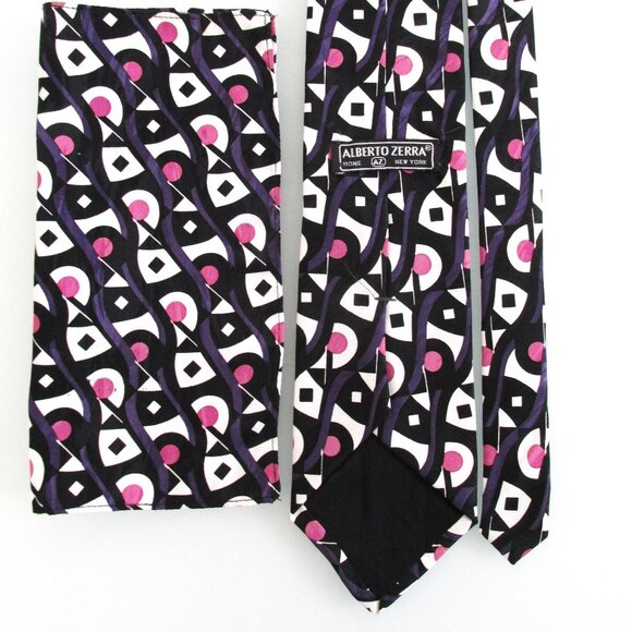 Alberto Zerra Men's Tie & Pocket Square Set - Picture 4 of 5